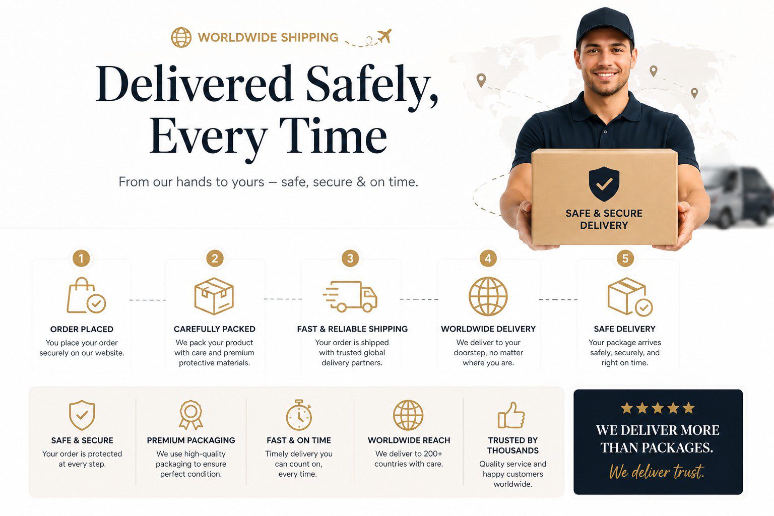Fast,Safe and worldwide delivery
