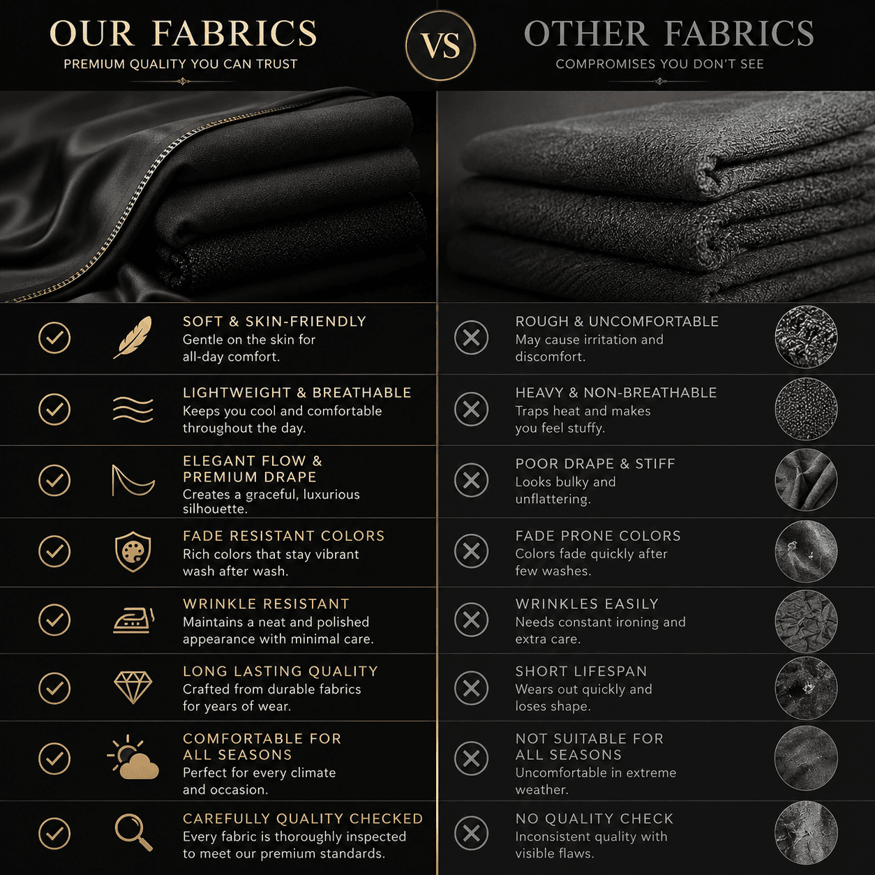 Difference between our fabric and others